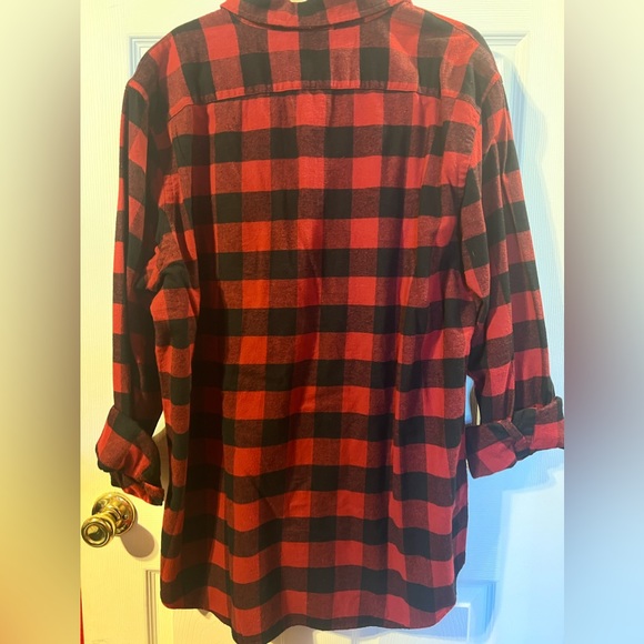 BR Long Sleeve Red Plaid Shirt XLT - Picture 4 of 4